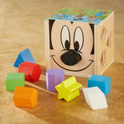 Disney Mickey Mouse & Friends Wooden Shape Sorting Cube O3