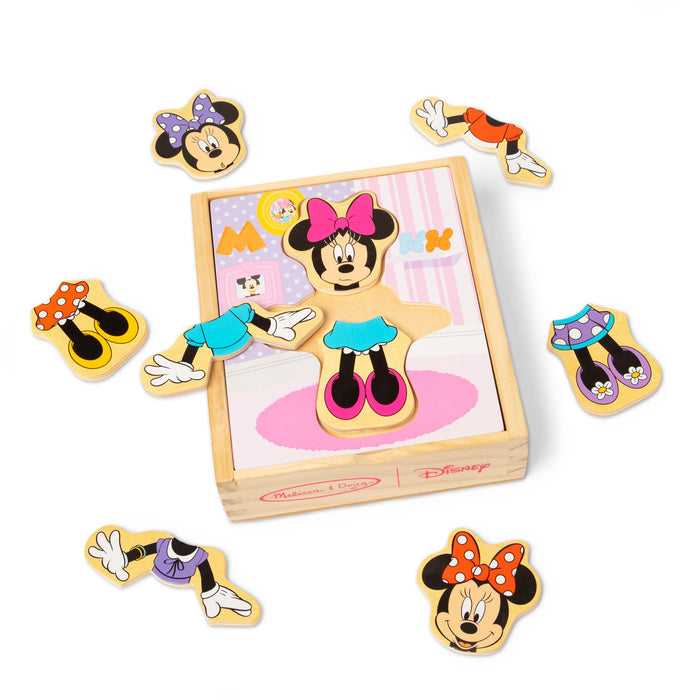 Disney Minnie Mouse Wooden Mix & Match Dress-Up Puzzle B2
