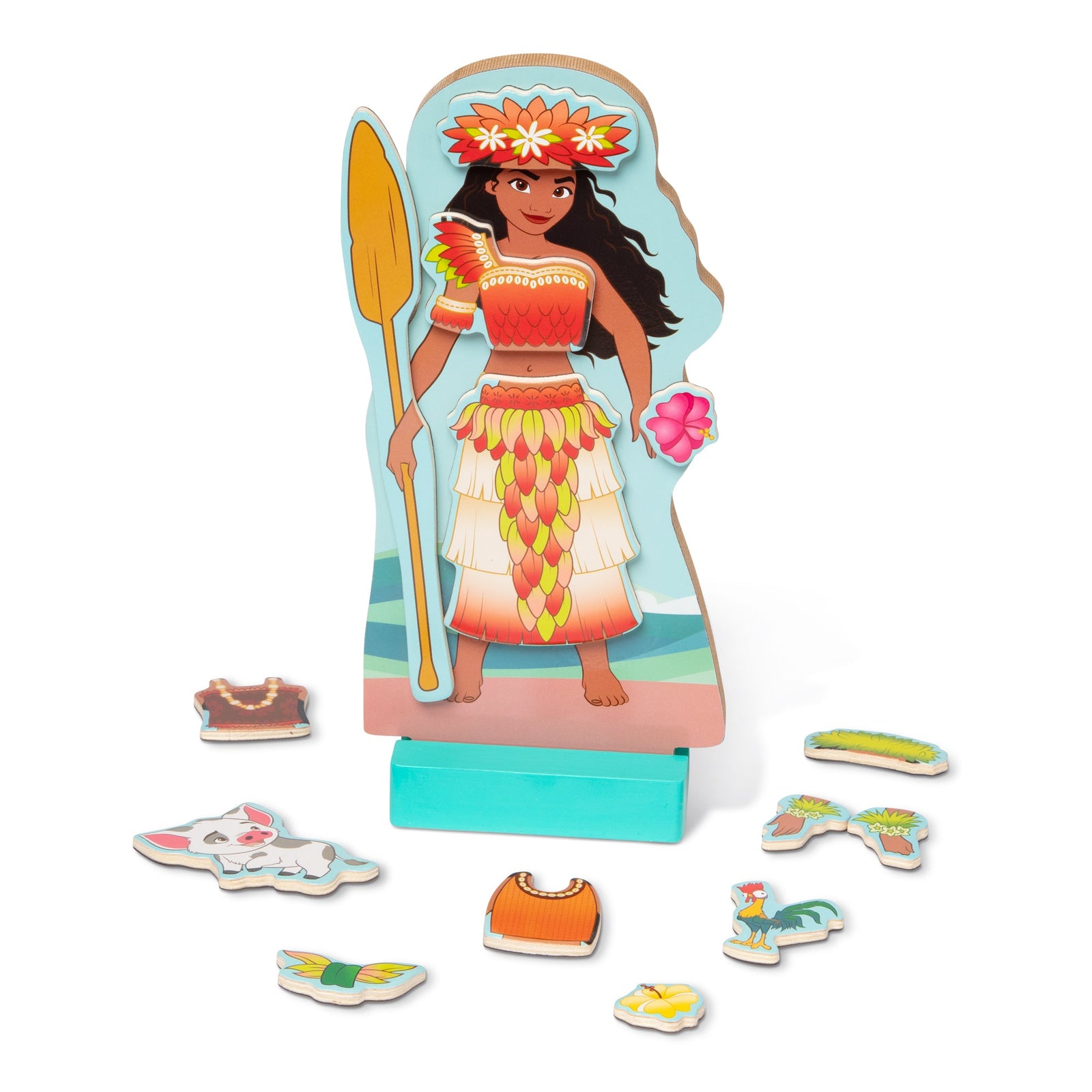 Disney Moana Wooden Magnetic Dress-Up Play Set B1