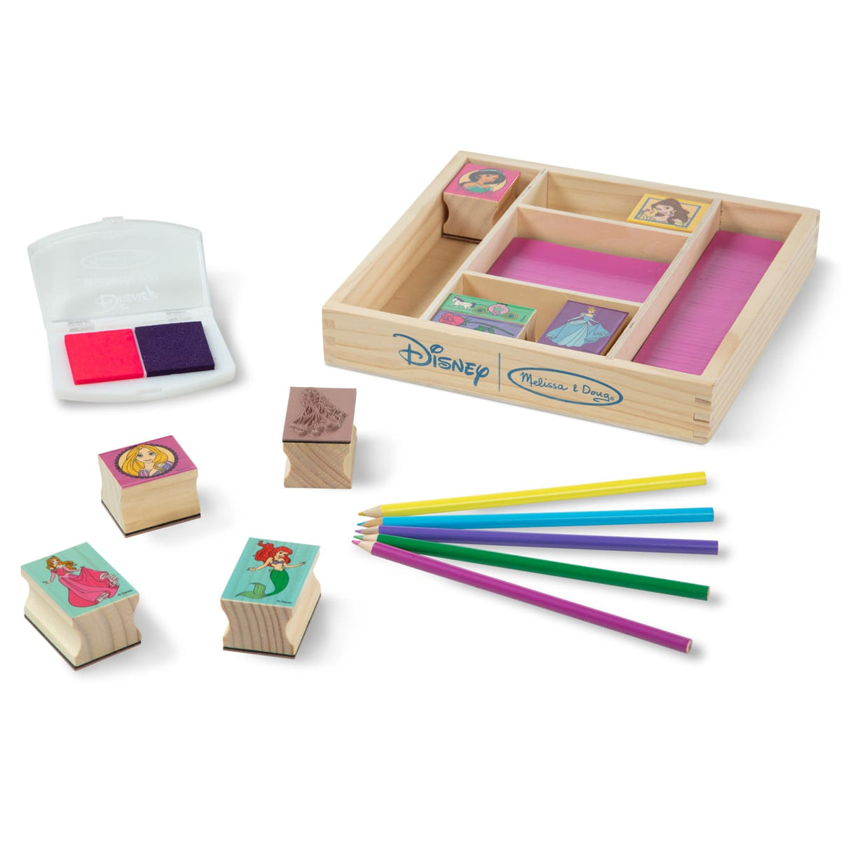 Disney Princess Wooden Stamp Set X3