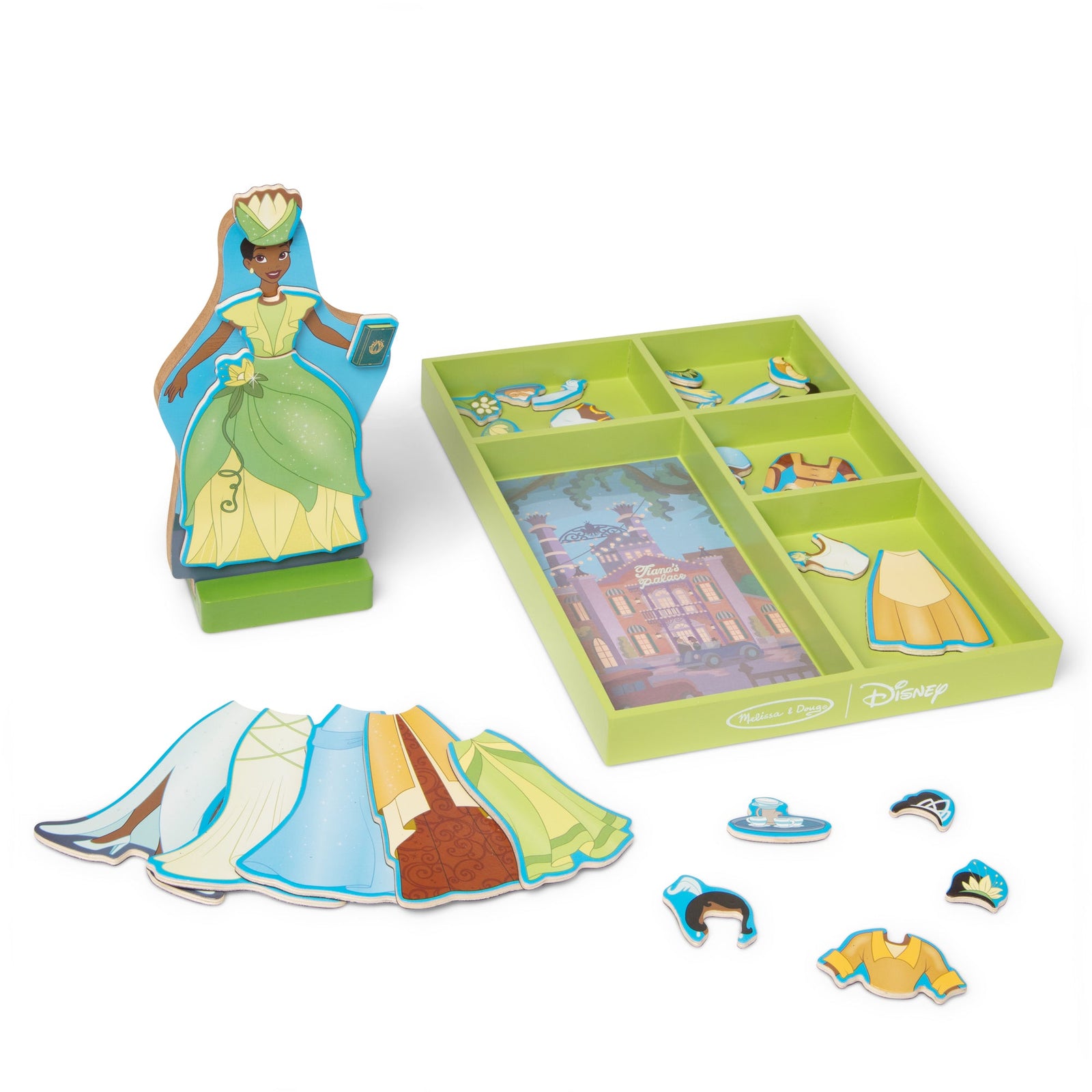 Disney Tiana Wooden Magnetic Dress-Up Play Set H9