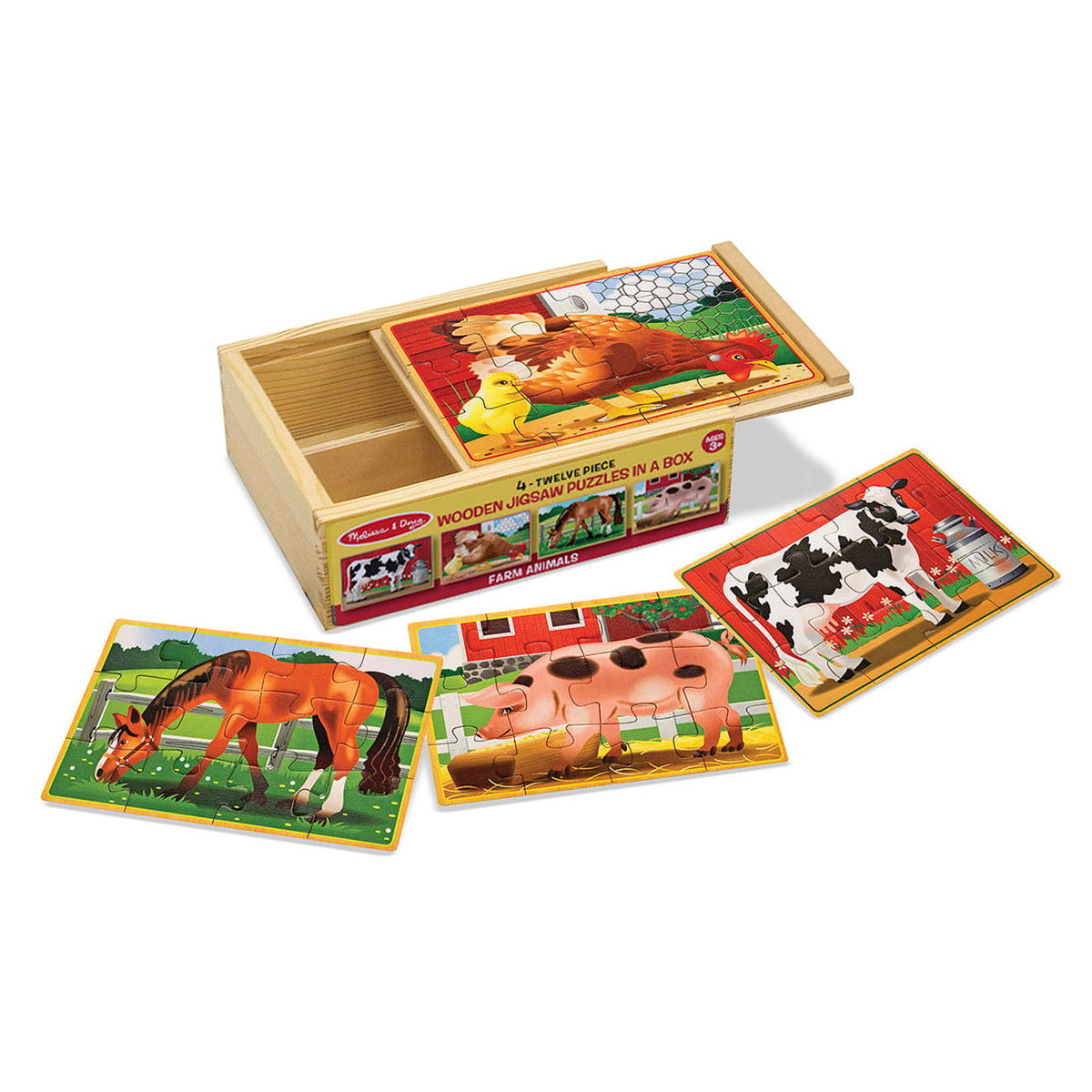 Farm Animals Jigsaw Puzzles in a Box W8