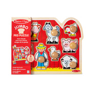 Farm Friends Jumbo Peg Puzzle - 8 Pieces I7