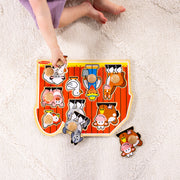 Farm Friends Jumbo Peg Puzzle - 8 Pieces S1