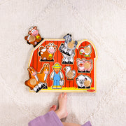 Farm Friends Jumbo Peg Puzzle - 8 Pieces S1
