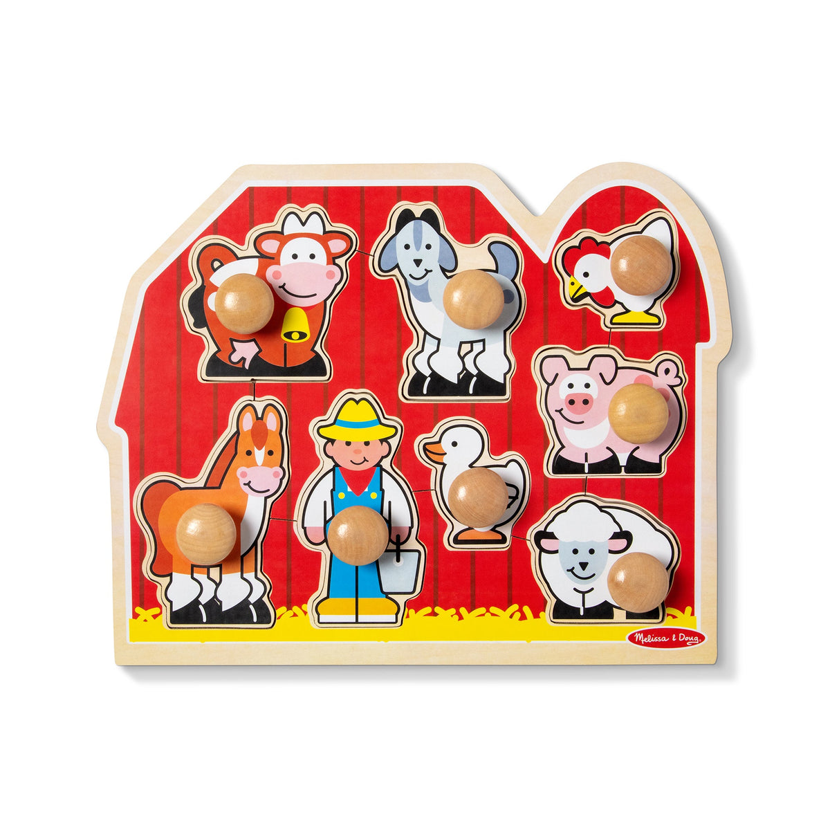 Farm Friends Jumbo Peg Puzzle - 8 Pieces Y3