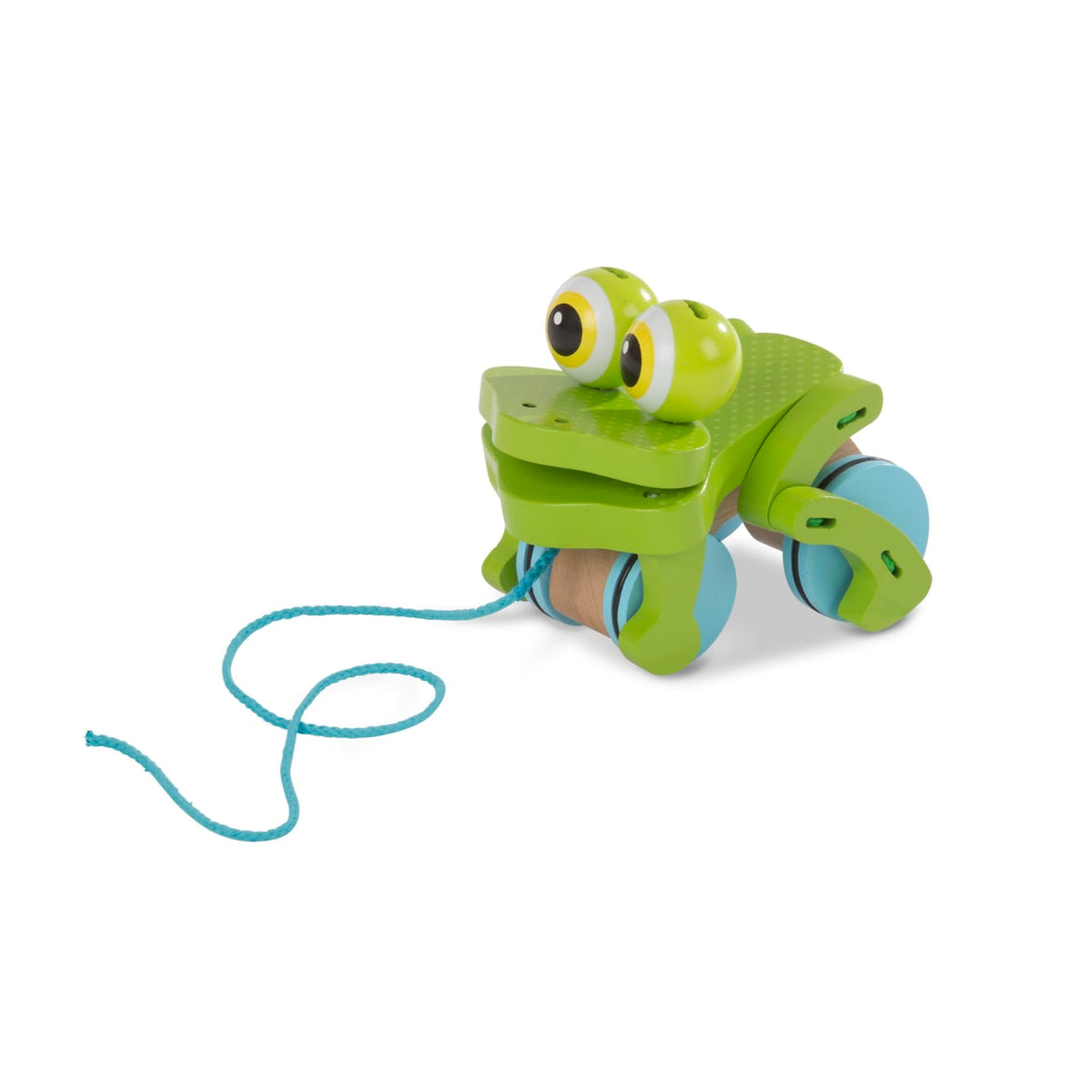 First Play Frolicking Frog Wooden Pull Toy E6