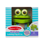 First Play Frolicking Frog Wooden Pull Toy N1