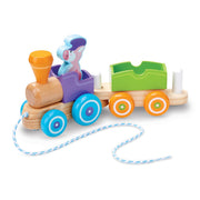 First Play Wooden Rocking Farm Animals Pull Train I1