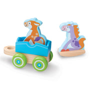 First Play Wooden Rocking Farm Animals Pull Train I1