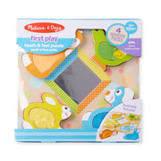 First Play Wooden Touch and Feel Puzzle Peek-a-Boo Pets With Mirror C4