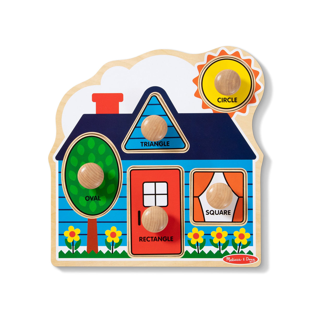 First Shapes Jumbo Peg Puzzle - 5 Pieces A6