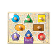 Geometric Shapes Deluxe Jumbo Peg Puzzle - 8 Pieces U3