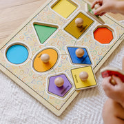 Geometric Shapes Deluxe Jumbo Peg Puzzle - 8 Pieces U3