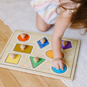 Geometric Shapes Deluxe Jumbo Peg Puzzle - 8 Pieces U3