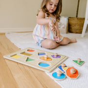Geometric Shapes Deluxe Jumbo Peg Puzzle - 8 Pieces U3