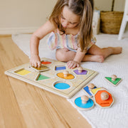 Geometric Shapes Deluxe Jumbo Peg Puzzle - 8 Pieces U3