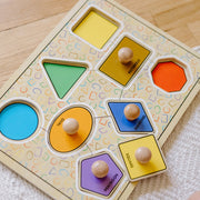 Geometric Shapes Deluxe Jumbo Peg Puzzle - 8 Pieces U3