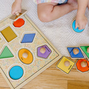 Geometric Shapes Deluxe Jumbo Peg Puzzle - 8 Pieces U3