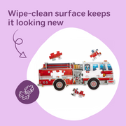 Giant Fire Truck Floor Puzzle - 24 Pieces B6