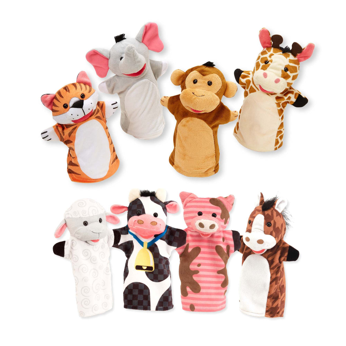 Hand Puppet 2-Pack: Farm Friends, Zoo Friends U2