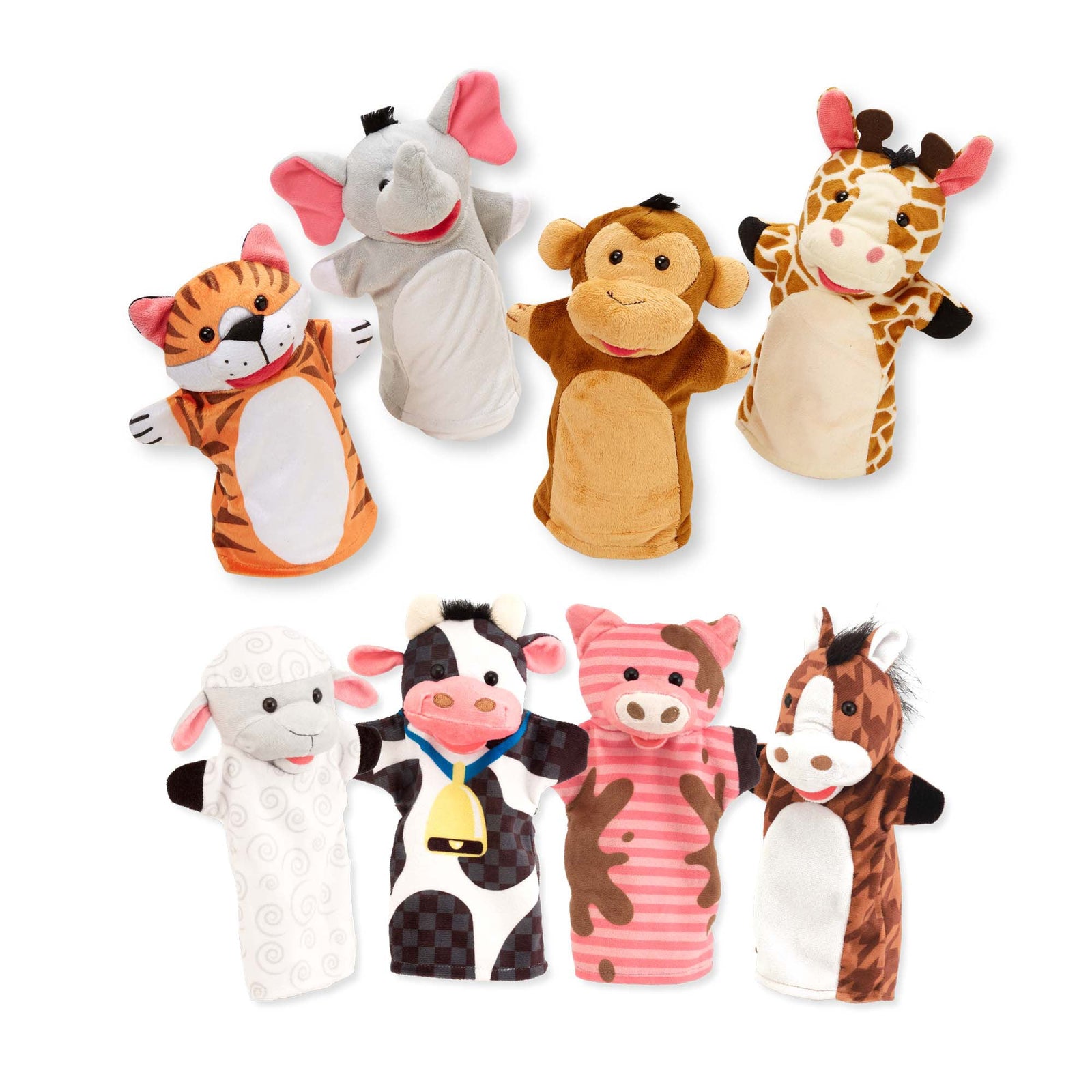 Hand Puppet 2-Pack: Farm Friends, Zoo Friends U3