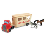 Horse Carrier Wooden Vehicles Play Set Q0
