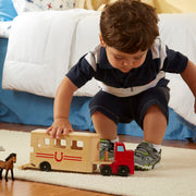 Horse Carrier Wooden Vehicles Play Set Q0