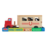 Horse Carrier Wooden Vehicles Play Set Q0