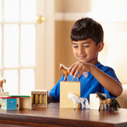 Horse Carrier Wooden Vehicles Play Set Q0