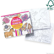 Jumbo 50-Page Kids' Coloring Pad - Horses, Hearts, Flowers, and More Q4
