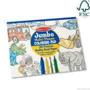 Jumbo 50-Page Kids' Coloring Pad - Space, Sharks, Sports, and More P6