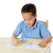 Jumbo 50-Page Kids' Coloring Pad - Space, Sharks, Sports, and More P6