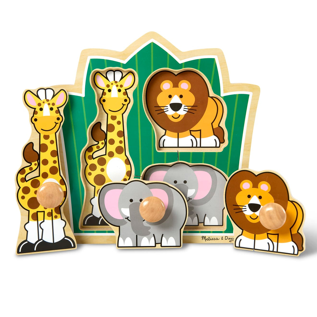 Jungle Friends Jumbo Knob Puzzle - 3 Pieces F0