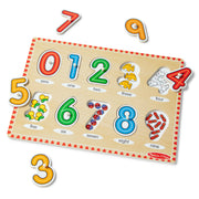 Lift & See Numbers Peg Puzzle - 10 Pieces I6