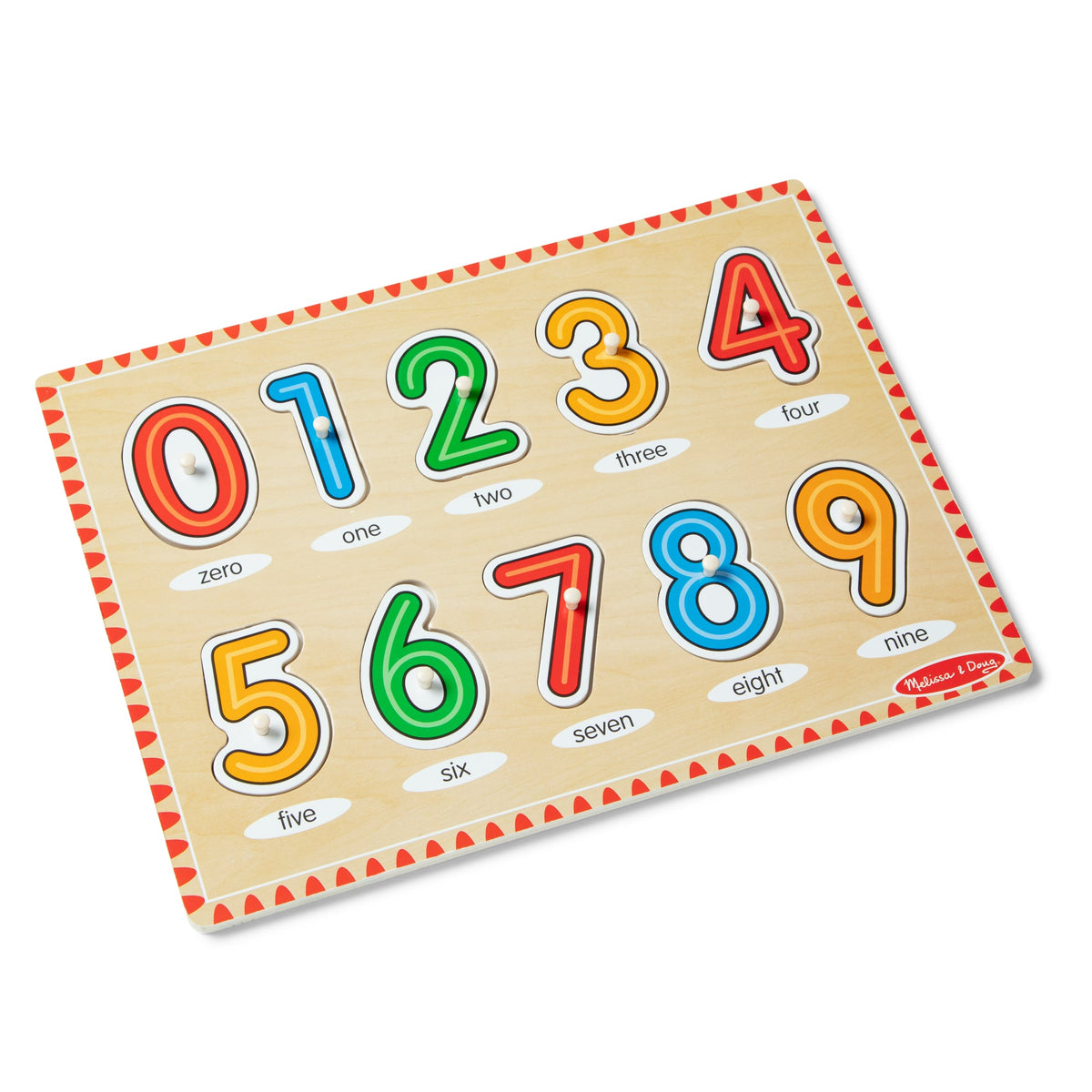 Lift & See Numbers Peg Puzzle - 10 Pieces W2