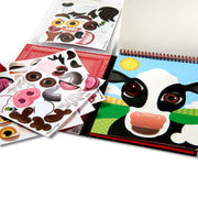 Make-a-Face – Farm Reusable Sticker Pad – On the Go Travel Activity P8