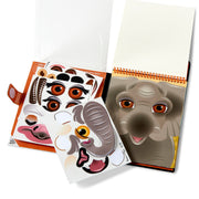 Make-a-Face – Safari Reusable Sticker Pad – On the Go Travel Activity S7