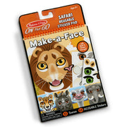Make-a-Face – Safari Reusable Sticker Pad – On the Go Travel Activity S7