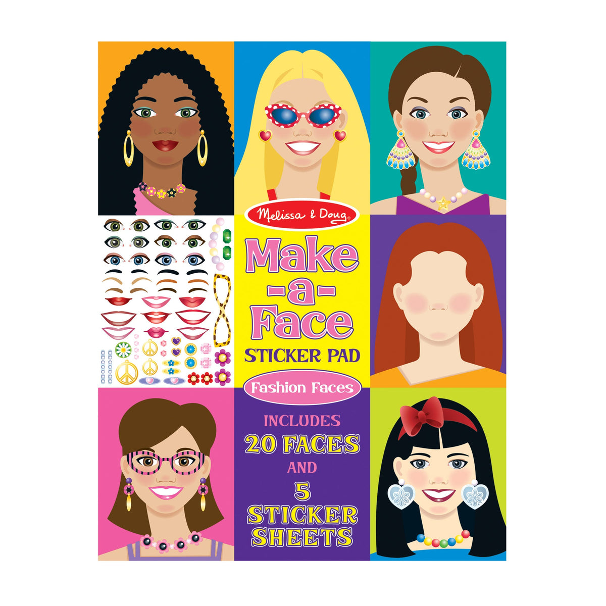Make-a-Face Sticker Pad - Fashion Faces C0