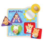 Ms. Rachel™ Wooden Peek-a-Boo Jumbo Peg Puzzle – 4 Pieces X2