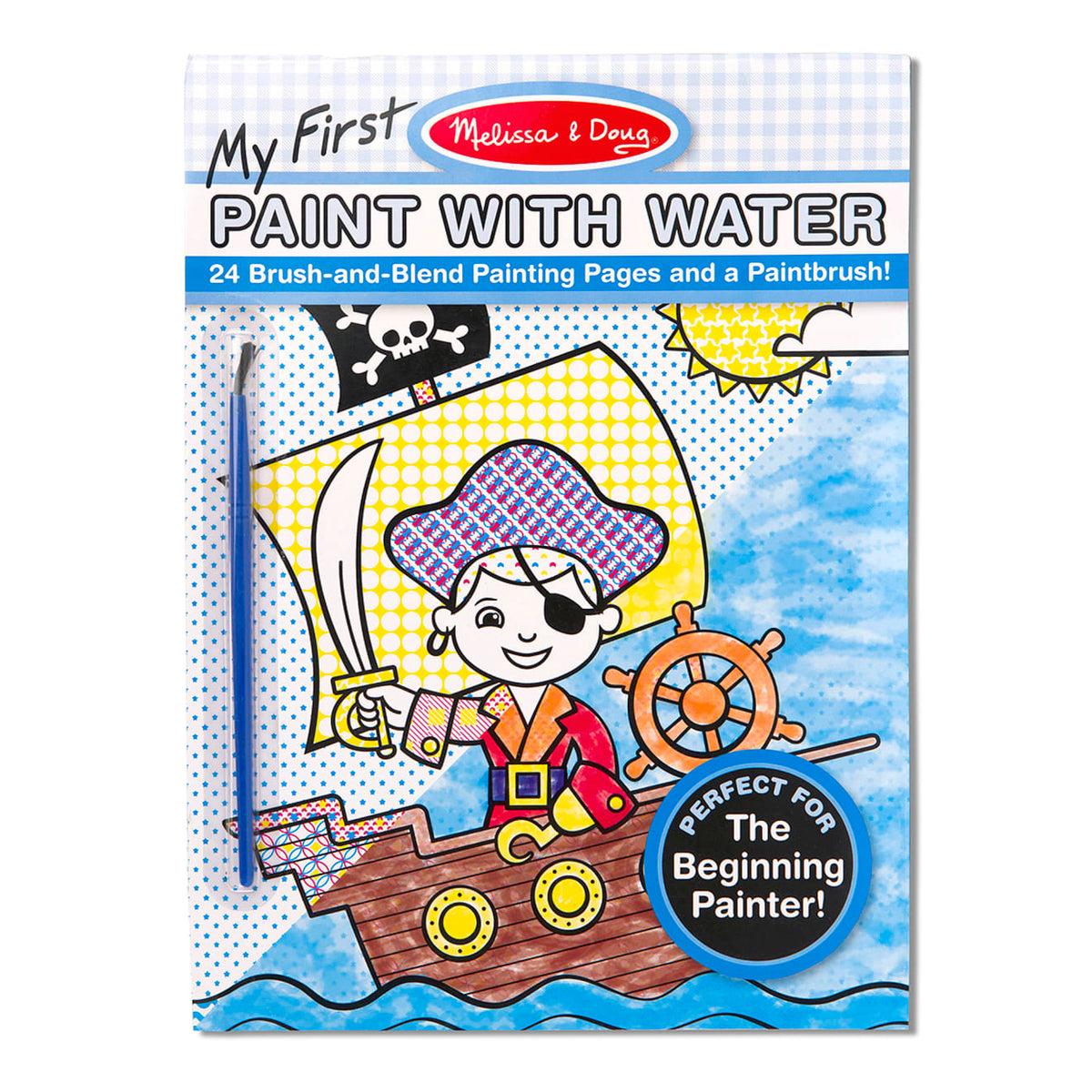 My First Paint With Water Kids' Art Pad With Paintbrush - Pirates, Space, Construction, and More F6