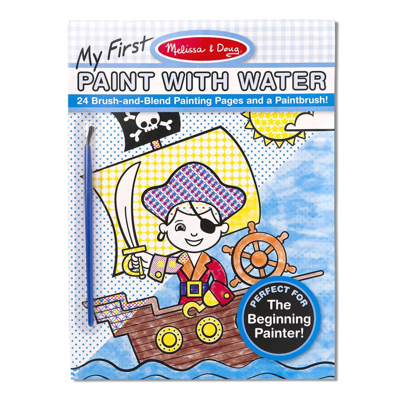 My First Paint With Water Kids' Art Pad With Paintbrush - Pirates, Space, Construction, and More J4