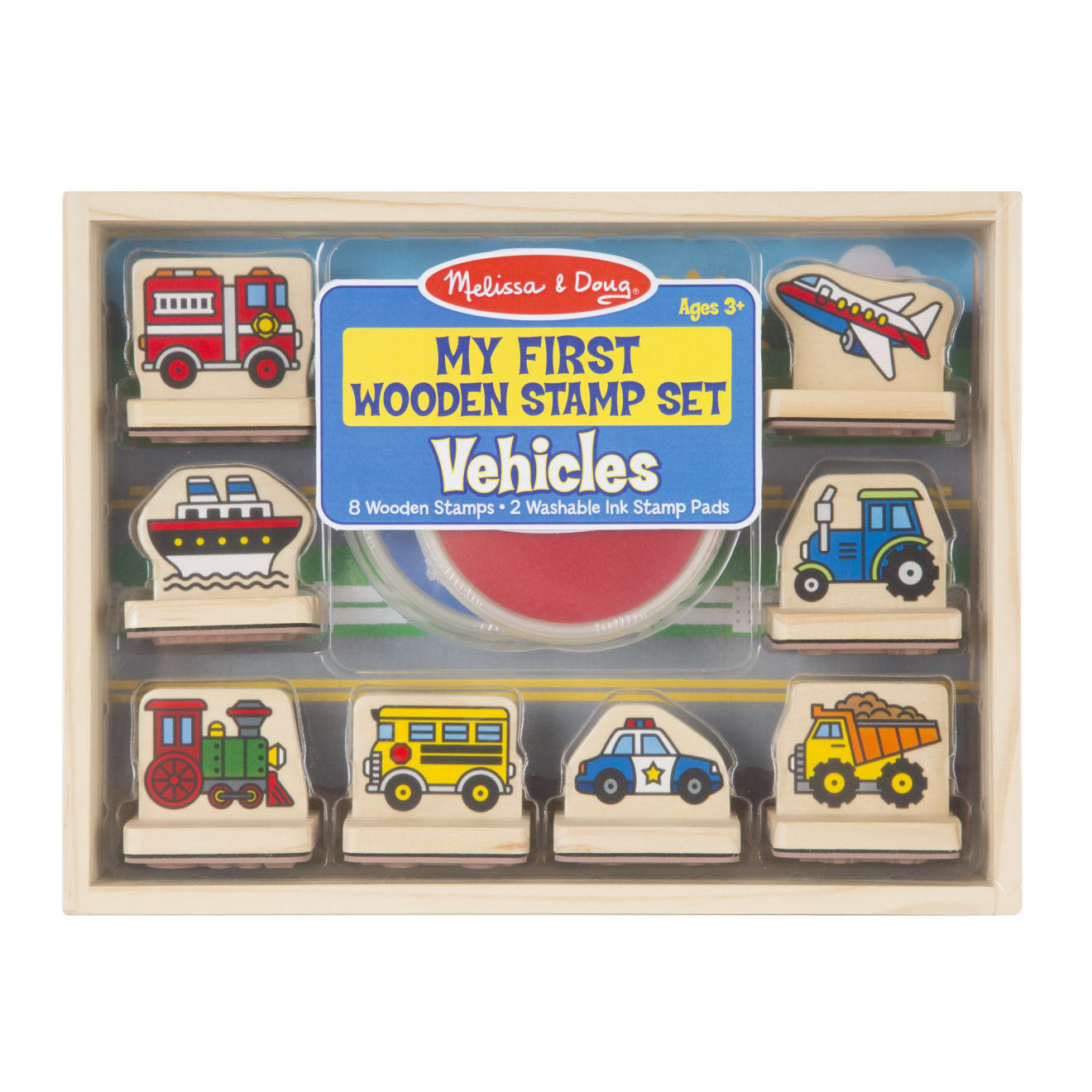 My First Wooden Stamp Set - Vehicles R7