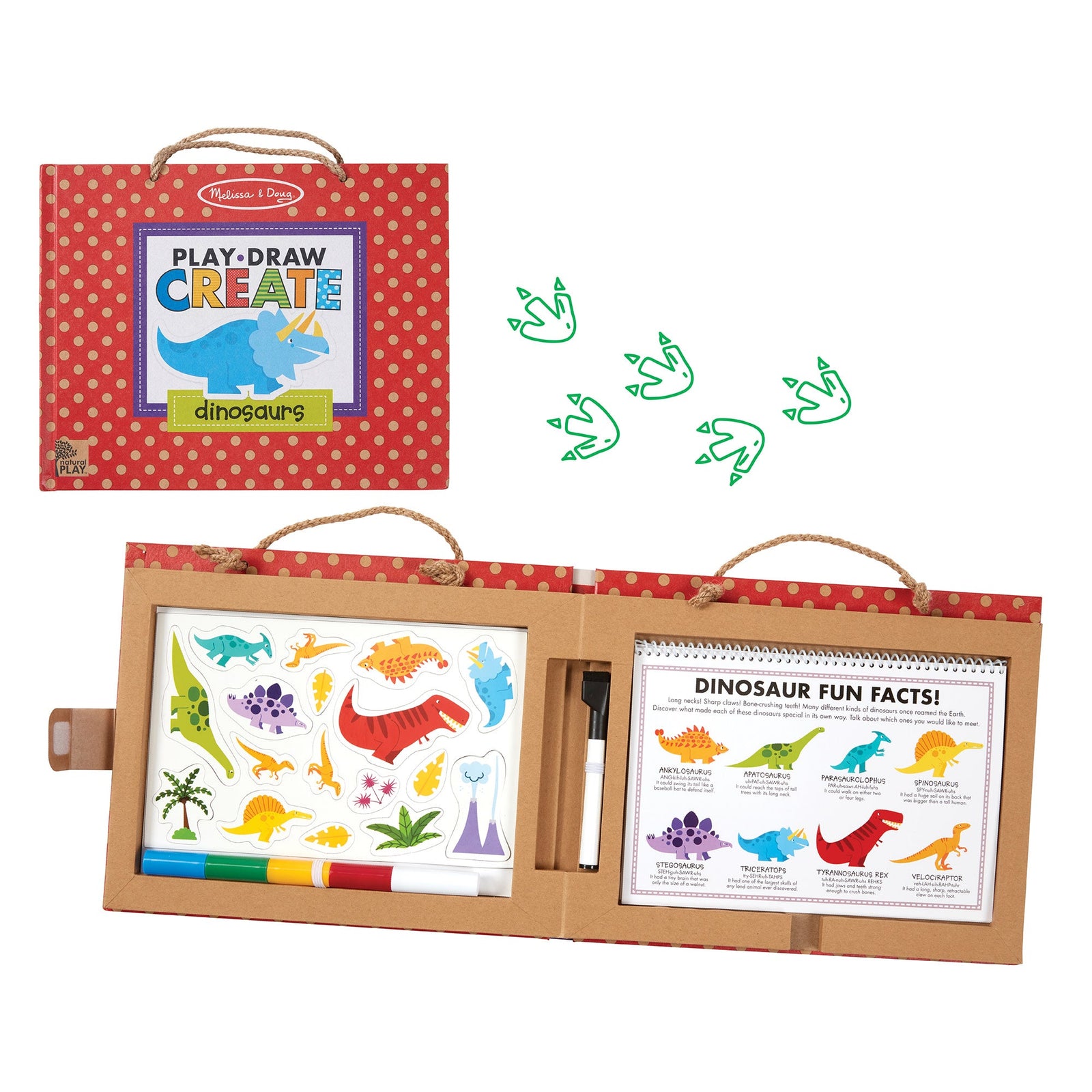 Natural Play: Play, Draw, Create Reusable Drawing & Magnet Kit – Dinosaurs M4