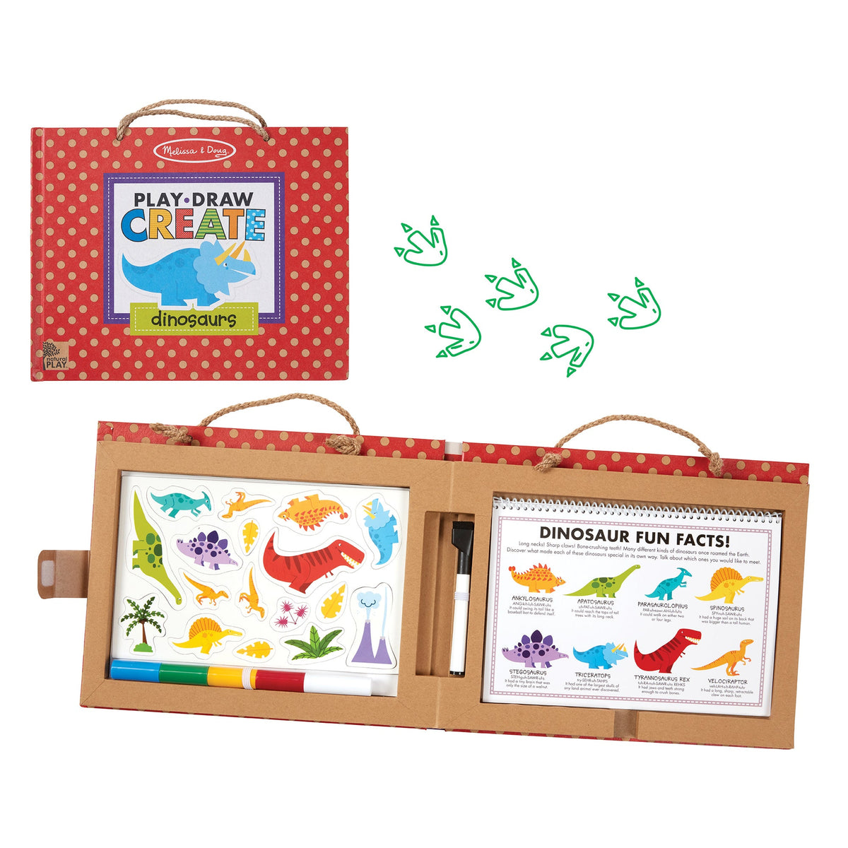Natural Play: Play, Draw, Create Reusable Drawing & Magnet Kit – Dinosaurs S3