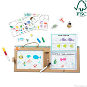 Natural Play: Play, Draw, Create Reusable Drawing & Magnet Kit – Ocean L3