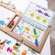 Natural Play: Play, Draw, Create Reusable Drawing & Magnet Kit – Ocean L3