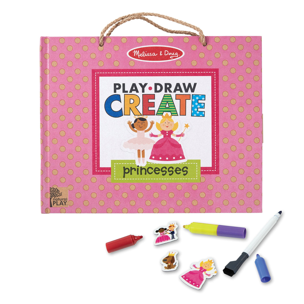Natural Play: Play, Draw, Create Reusable Drawing & Magnet Kit – Princesses D7
