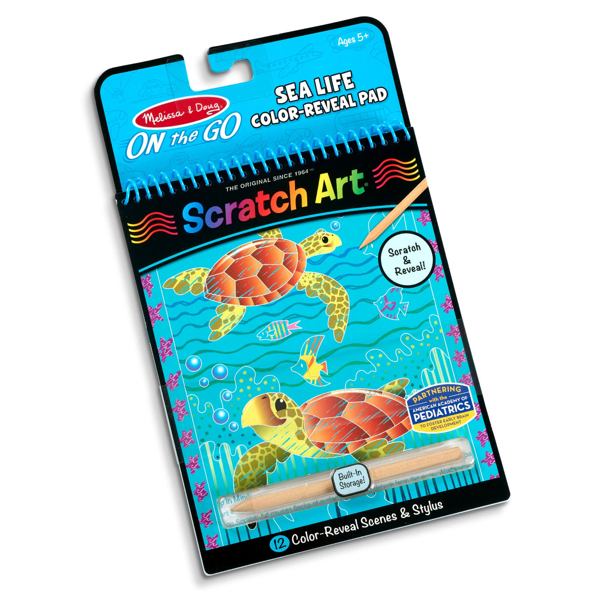 On the Go Scratch Art Color-Reveal Pad -  Sea Life R3